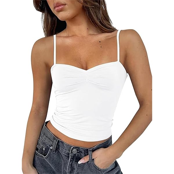 TiulZial Women's Sleeveless Backless Crop Tank Top Sexy Pleated